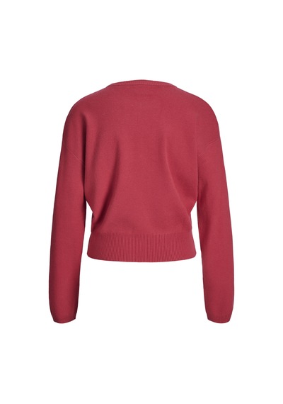 Jack & Jones Kadin Bisiklet Yaka Kazak - Darsha - 12281215 Barberry