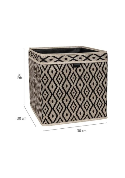 Bohe Raf Düzenleyici Organizer Kutu, Saklama Kutusu, 30 X 30 X 30 Cm Gri-beyaz