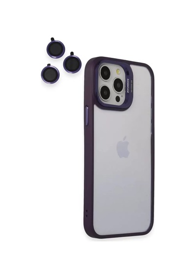 Joko Apple iPhone Uyumlu  14 Pro Uyumlu Kılıf Roblox Lens Standlı Kapak - Mor