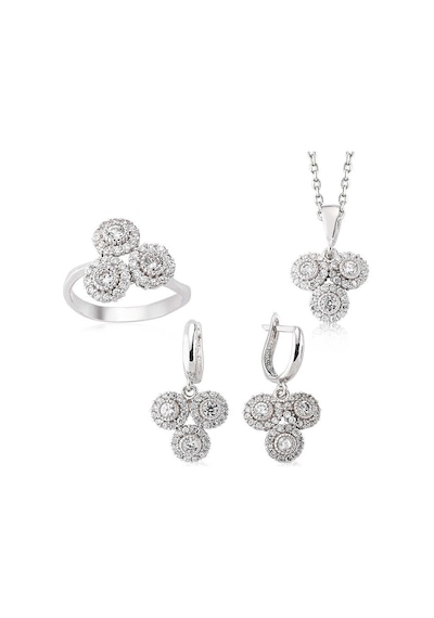Gümüş Zirkon Taşlı Bayan Set 30592261