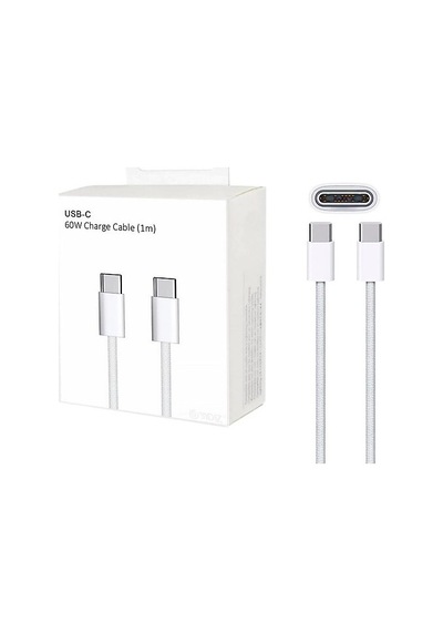 60w Premium Örgülü Usb Type-c To Type-c Sarj Kablosu