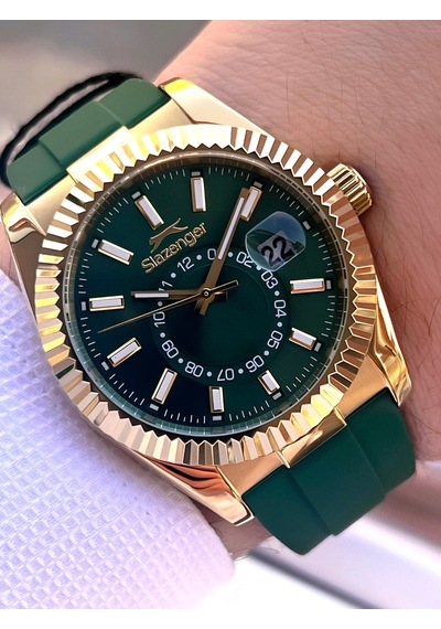 Slazenger Silikon Kordon İç Fonksiyonları Aktif 10 Atm Suya Dayanıklı Erkek Kol Saati Esl.09.2514.04 Sarı