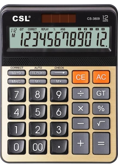 Csl Cs-3809 12 Hane Masa Tipi Hesap Makinesi Çok Renkli