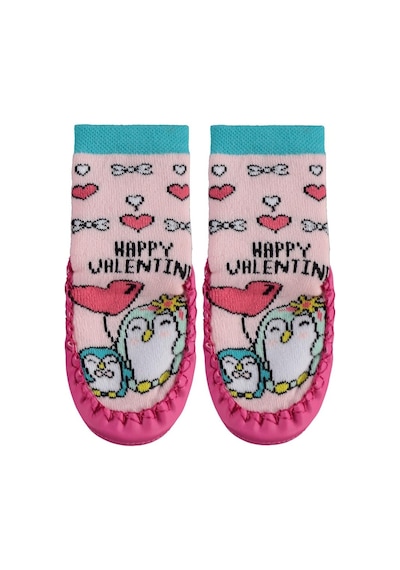 Civil Baby Penguen Bebek Kız Havlu Çarık Çorap - Standart