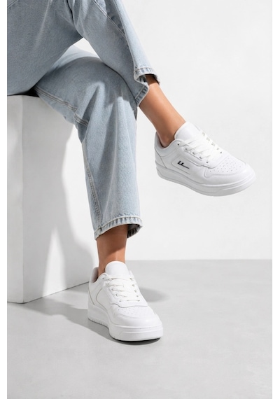 Ht Hotin Mavro Kadın Deri Spor Ayakkabı Şık Ve Rahat Günlük Sneaker - Beyaz