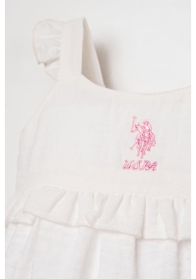 U.S. Polo Assn. U.s. Polo Assn Kız Bebek Elbise Beyaz-2276 Beyaz