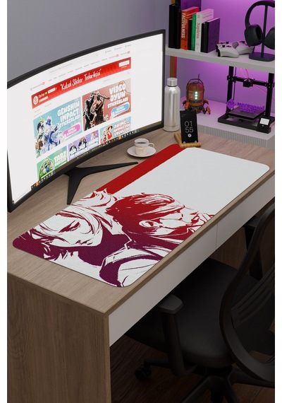 Metal Gear Solid Kaymaz Dikişli Kauçuk Oyuncu Mousepad V4 - 90x40 Xxl Gaming Mouse Pad Fare Altlığı