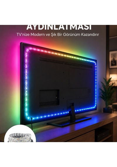 Müzikle Senkronize Led Şerit Tv Aydınlatma Yeni Nesil