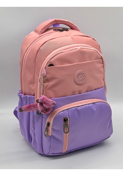 Suya Dayanıklı İlk Okul Çantası 3'lü Seti Unisex Çocuk İlkokul Çantası Ldc-8010 Pudra-lila Purple