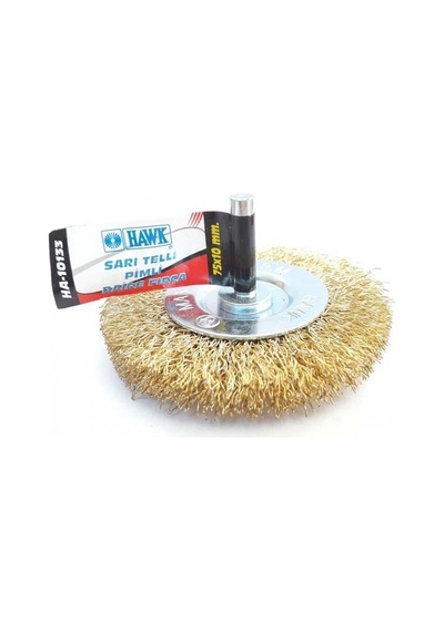 Mey İthalat Hawk Ha10133 Pimli Sarı Tel Daire Fırça 75x10 Mm Diğer