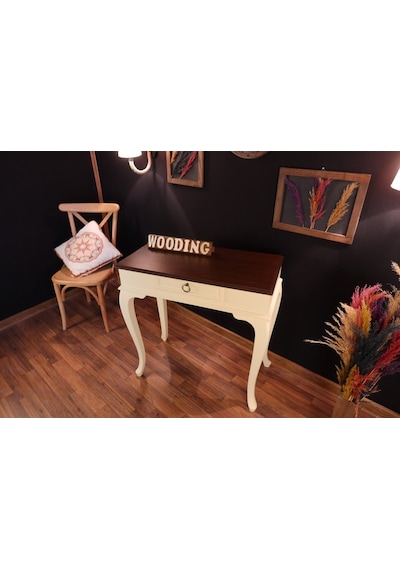Wooding 80 Cm Çekmeceli Masif Krem Ceviz Dresuar (548586512) Krem