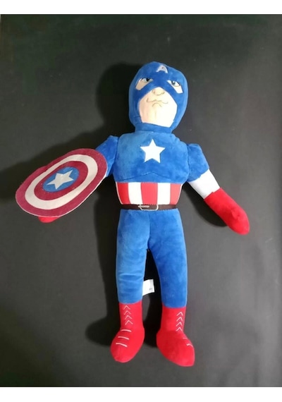 Süper Kahraman Kaptan Amerika Peluş Büyük Boy Çok Renkli