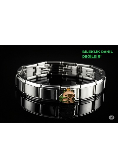 Capybara Çantalı İtalyan Bileklik Charmı - Sadece Charm Gönderilir Kahverengi