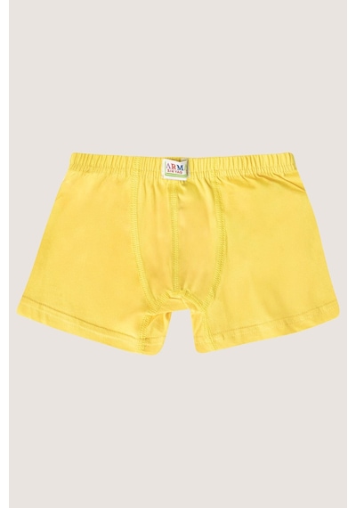 Arma Yıldız Erkek Çocuk Düz Pamuklu Likralı Renkli Boxer 6'lı Paket Çok Renkli