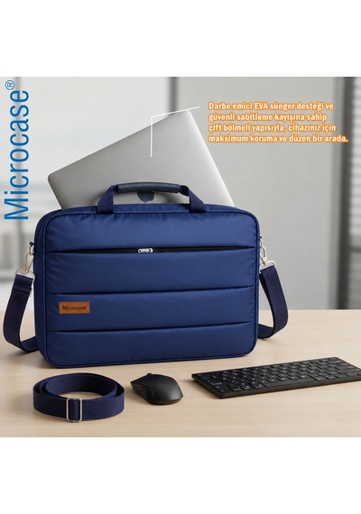 Macbook Pro 14 İnch M5 2025 İle Uyumlu Notebook Macbook Evrak Çantası Lacivert Al5496 Laptop Çantası