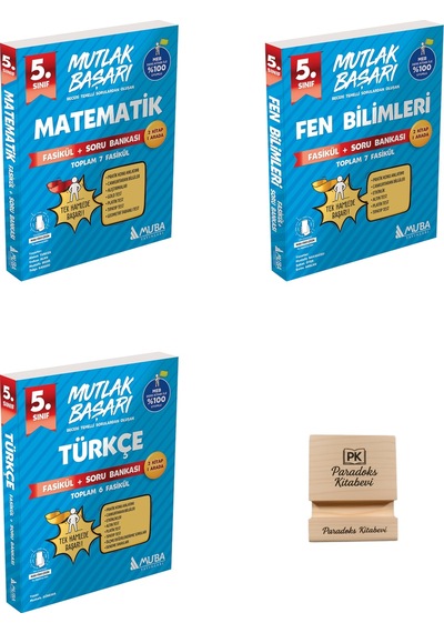 Mutlak Başarı 5. Sınıf Matematik Türkçe Ve Fen Bilimleri 3lü Set Fasikülleri + Telefon Standı