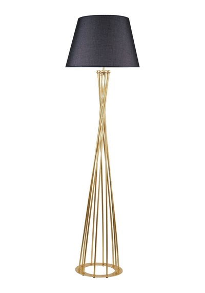 Rys Tasarım Retro Lambader Köşe Lambası Mat Gold Siyah Başlık 45c
