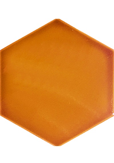 Armada Çini 15x17 Cm Düz Karamel Altıgen Çini Karo Seramik