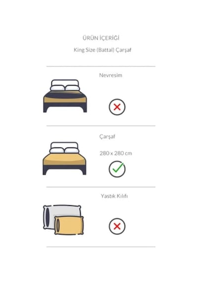 Varol Ikaros Serisi King Size Otel Çarşafı