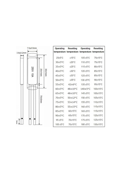 Ic-270 Termostat Kablolu Tip Normalde Kapalı Ksd9700 Nc 5a 100c