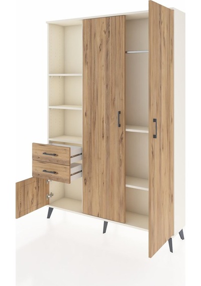 Arges Dolap 5 Raflı 2 Çekmeceli Tek Askılı 132x30x195 Aytaşı-çam/çam Atlas Çam/atlas Çam Arges Dolap 5 Raflı 2 Çekmeceli Tek Askılı 132x30x195 Aytaşı-çam/çam Atlas Çam/atlas Çam