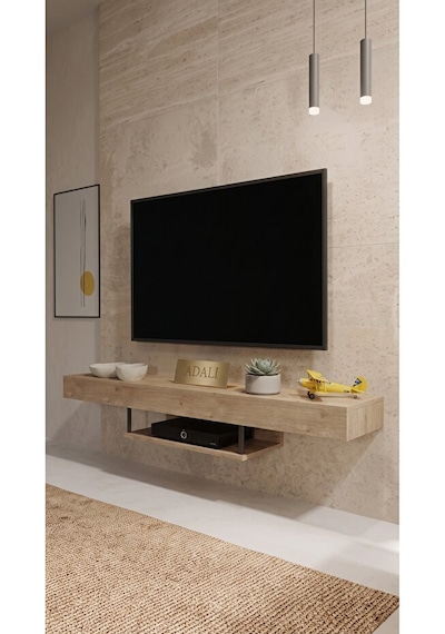 Modern 150 Cm Duvara Monte Tv Ünitesi Çok Amaçlı Televizyon Ünitesi Dekoratif Tv Sehpası Sonomo Modern 150 Cm Duvara Monte Tv Ünitesi Çok Amaçlı Televizyon Ünitesi Dekoratif Tv Sehpası Sonomo