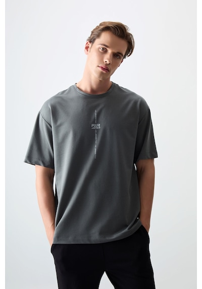 Air Jones Tommy Life Haki Pamuklu Kalın Yumuşak Dokulu Oversize Fit Baskılı Erkek T-shirt - 88373 Haki Air Jones Tommy Life Haki Pamuklu Kalın Yumuşak Dokulu Oversize Fit Baskılı Erkek T-shirt - 88373 Haki