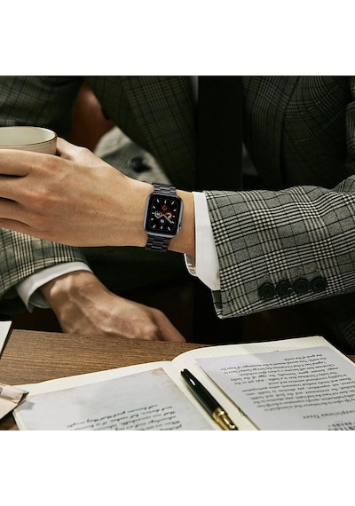 Apple Uyumlu Watch Seri 2 3 4 5 6 7 8 Se Ultra Uyumlu 38 40 41mm Paslanmaz Çelik Akıllı Saat Kordonu