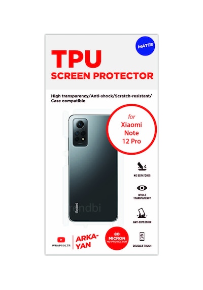 Xiaomi Redmi Note 12 Pro Mat Arka Ve Yan Kaplama Hd Film