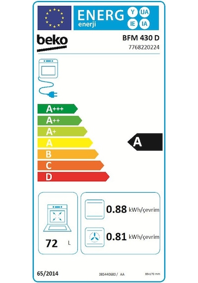 Beko BFM 430 D 72 LT Ankastre Fırın