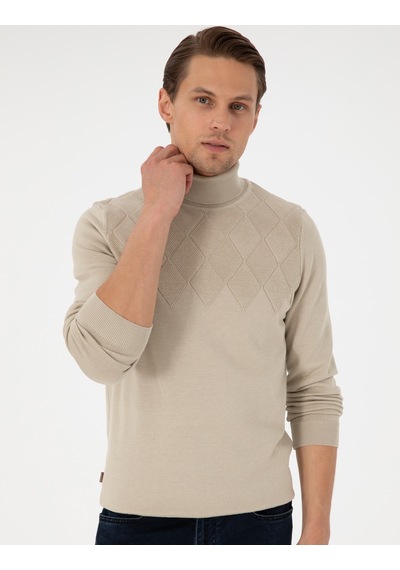 Pierre Cardin Erkek Kum Melanj Kazak /triko 50300507-vr123 Kum Melanj