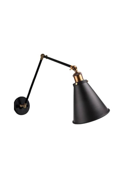 Mylights Retro Mafsalı Aplik Eskitme Altın - Siyah