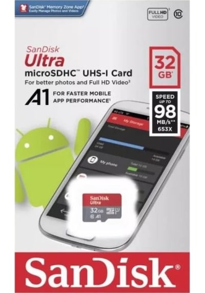 Sandisk Ultra SDSQUAR-032G-GN6MN 32 GB MicroSDHC Class 10 UHS-I Hafıza Kartı