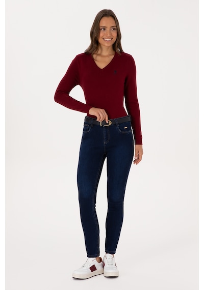 U.S. Polo Assn. Kadın Koyu Mavi Skinny Jean Pantolon 50317626-DN0023