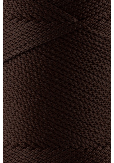 2 Mm - 200 Gr Polyester Makrome Ipi Kahverengi 230 M Polyester Makrome Ip Supla Ip Ve Çanta Ipliği