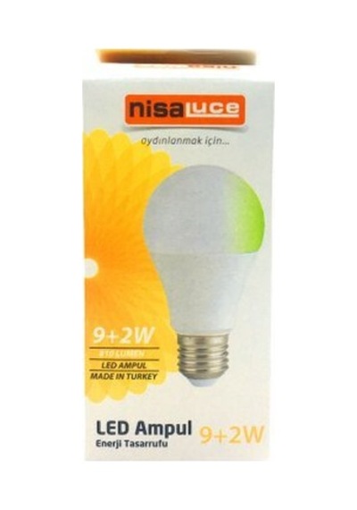 Nisaluce Nisaluc Eamp-074/by Led Ampul 9+2w E27 Beyaz-yeşil - 10'li Paket Diğer