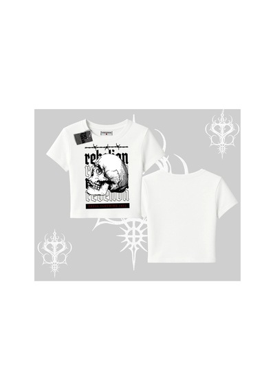 Tarzsokak Babby Tee Tshirt Rebellion Skull Underground Street Legacy Beyaz