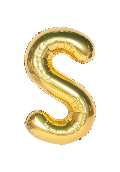 Folyo Balon S Harfi Helyum Balon 100 Cm Gold Renk - S Harf Balon - Harf Folyo Balon Altın Gold Harf Çok Renkli