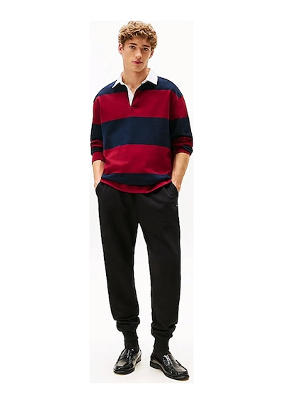 Tommy Hilfiger Tjm Slım S Flag Sweatpant Ext Erkek Siyah Eşofman Altı - Dm0dm20473