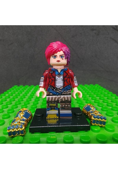 Myminitoys Lol Arcane Anime Mini Figür Violet -ahşap X-225