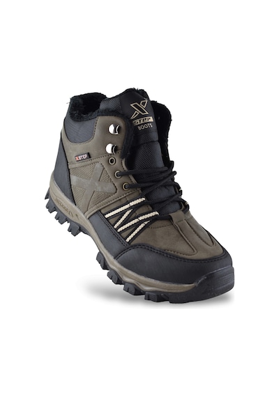 Papatay K8 Tam Ortopedik Taban Outdoor Kışlık Erkek Bot Ayakkabı Kaymaz Taban Vizon