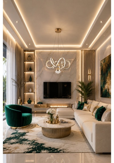 Vienna Led Sarkıt Gold Avize,3 Renk Yanabilen Modern Avize,salon Led Avize