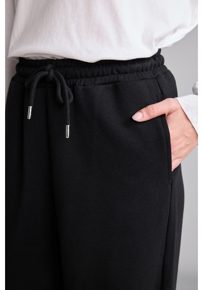 Defacto Beli Bağcıklı Barrel Fit Basic Eşofman Altı I3256ax26aubk81 Siyah-bk81