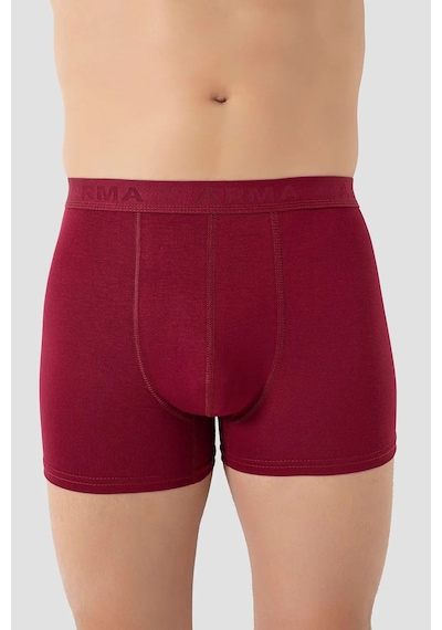 Hadpols Delux Serisi Bay İç Giyim Esnek Erkek Bordo Bambu Boxer 3'lü Paket