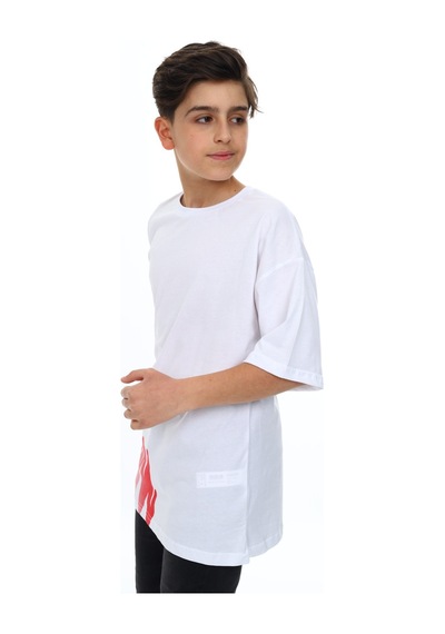 Toontoy Kids Toontoy Erkek Çocuk Boya Baskılı Tişört Kırmızı