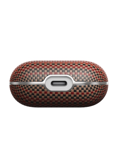 Apple Uyumlu AirPods Pro 2 Kılıf Aramid Fiber Pitaka Tactile Woven Sunset-moonrise Serisi Sunset Kapak Kahverengi