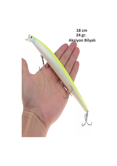 18 Cm 24 Gr.Lazer Turna Rapala,Levrek Rapala ,,Sahte Lures Yapay