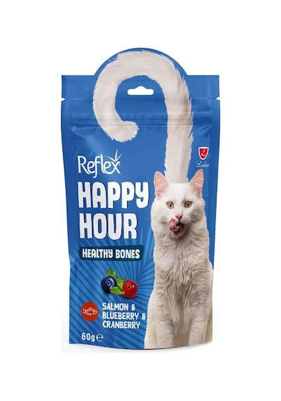 Reflex Happy Hour Kemikler Somon Kızılcık Yaban Mersini Kedi Ödülü 60 G