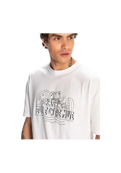 Kappa Erkek Logo Fred Regular Fit Tişört Beyaz