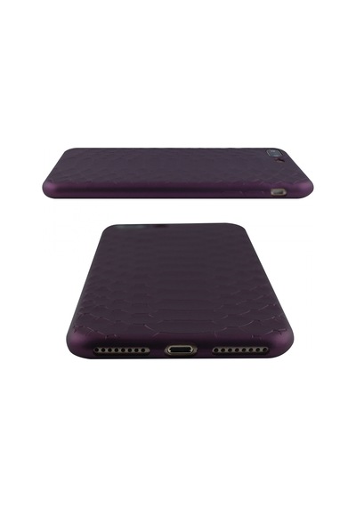 Nettech Apple Uyumlu iPhone 8 Plus Timsah Seri Arka Koruma Kılıf - Bordo Bordo